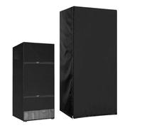 Outdoor Refrigerator Cover, Dustproof Refrigerator Cover for Protecting Upright Freezers/Beverages, Freezer Covers for Outside (Black, 24"x30"x67")