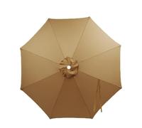 Outdoor Replacement Parasol Canopy, 2.0/2.3/2.7/3.0m Garden Umbrella Replacement Fabric Market Table Umbrella Top UV Protection Waterproof 6/8 Arms(Khaki,4m(13.1FT)-8 Ribs)