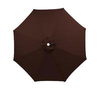 Outdoor Replacement Parasol Canopy, 2.0/2.3/2.7/3.0m Garden Umbrella Replacement Fabric Market Table Umbrella Top UV Protection Waterproof 6/8 Arms(Coffee,4m(13.1FT)-8 Ribs)