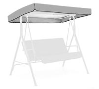 Outdoor Replacement Swing Canopy Cover, Grey 190T Polyester For 2 Or 3 Seater Garden Swing Chair, Weatherproof Sunshade For Patio Courtyard Relaxation(190 * 132 * 15cm)