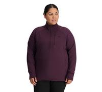 Outdoor Research Womens Vigor Grid Fleece Half Zip-Plus: Amethyst: 2X
