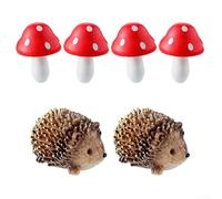 Outdoor Resin Decor Featuring Hedgehog Figures And Mushroom Shapes For Garden Zones Seeking Gentle Visual Narrative Flow