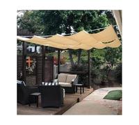 Outdoor Retractable Shade Sail with Sliding Wave Design for UV Protection, Ideal for Gardens, Pavilions, and Pergolas