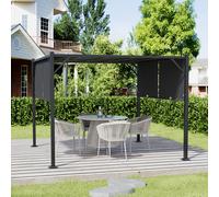 Outdoor Retractable Steel Pergola with Canopy