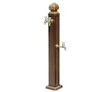Outdoor Retro Faucet Brass Self-Supporting Hose Holder Vertical Frost-Resistant Garden Fountain Perfect for Washing and Watering Durable & Stylish Red-A