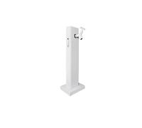 Outdoor Retro Water Column with Faucet - 60cm Garden Hose Holder & Watering Stand for Backyard Irrigation Durable White Metal Design Perfect for Garden & Patio Use