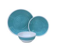 Outdoor Revolution Premium 12PC Melamine Plate & Bowl Set: Blue Co