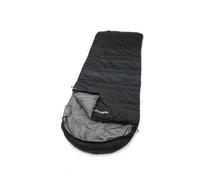 Outdoor Revolution Sun Star Single 300 Sleeping Bag, Anthracite, 190T Polyester, 215 x 80cm, 3-Season, Square Design with Cowl Hood, 2-Way Zip System, for Camping