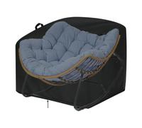 Outdoor Rocker Storage Cover - 4.92in Heavy Duty Enclosure, Weatherproof Canvas Guard, Adjustable Elastic Windproof Fabric Jacket | Coastal Homeowners Porch Beach House Urban Balcony Backyard