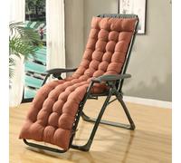 Outdoor Rocking Chair Cushion Soft and Comfortable for Chaise Lounge Recliner Patio Indoor Use (Coffee 165 x 40 cm) - Ideal for Relaxation and Style