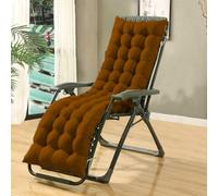 Outdoor Rocking Chair Cushion Soft & Comfortable Chaise Lounge Pad Swing Cushion for Patio & Indoor Use (Brown 165 x 45 cm) - Perfect for Relaxation & Style