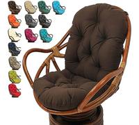 Outdoor Rocking Chair Cushion - Waterproof Tufted High Back Cushion for Rattan Swing and Wicker Chair