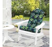 Outdoor Rocking Chair Cushions Printing Waterproof Adirondack Chair Cushion | High Back Patio Chair Cushion,Adirondack Rocking Chair Cushion,With Ties,For Indoor Outdoor Furniture 43"*20"*3.9"