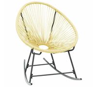 Outdoor Rocking Chair Garden Chair Swing Seat Armchair Poly Rattan vidaXL