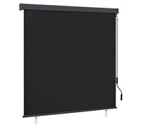 Outdoor Roller Blind Anthracite 180 x 250 cm Polyester & Aluminum Crank Ceiling
