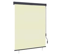 Outdoor Roller Blind Cream 140x250cm Polyester & Aluminum Ceiling MountHandcrank