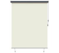 Outdoor Roller Blind Cream 200x250cm Fabric & Aluminum UV Hand Crank Ceiling Sun