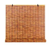 Outdoor Roller Blinds Translucent Bamboo Shades Partition Privacy Patio Roll Up Window Shades Cordless Bamboo Roman Blinds for Door Balcony Kitchen 80cm 140cm 160cm Wide (Color : Wide 130cm, Size :