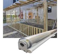 Outdoor Roller Blinds, Waterproof Clear PVC Shades for Garden Pergola Gazebo, Windproof Rainproof Window Cover