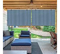 Outdoor Roller Blinds Wooden Venetian Shades Window Blackout Curtains Kitchen Drapes for Indoor/Outdoor Use Customizable & Durable Garden Window Coverings