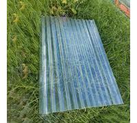 Outdoor Roof Sheeting,Corrugated Roofing Sheets,Replacement Roofing Material,Glass Fibre Resin Panels,Greenhouse Daylighting Panels,Transparent Rainproof Board,Can Cut (0.9x1.1m/35x43in,1 Pcs)