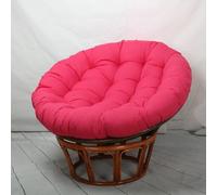 Outdoor Round Cush for Hanging Chair - Thickened Polyester & Cotton Seat Pad Garden Chair Cush & Floor Pillow (Rose Red 130 x 130 cm)