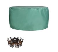Outdoor Round Table Cover 127×71cm Waterproof Garden Furniture Protector UV Resistant Breathable Ox Fabric Durable Outdoor Table Protection