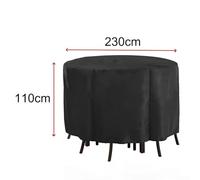 Outdoor Round Table Cover With Secure Fit, Weather Resistant And Tearproof, Designed For Bar Height Patio Furniture(230 * 110cm)
