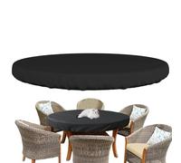 Outdoor Round Table Covers - Multiple Sizes Oxford, Garden Furniture Fitted Cover, Protect Sun Rain | Great For Standard Banquet