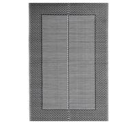 Outdoor Rug Black/Grey 140x200 cm Polypropylene Reversible UV-Resistant Foldable