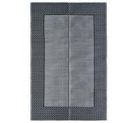 Outdoor Rug Black & Grey 120x180 cm Polypropylene UV-Resistant Reversible Mat XL
