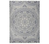 Outdoor Rug Blue Pattern 200x280cm 100% PP Flatweave Weather UVResist Patio Mat