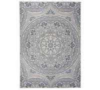 Outdoor Rug Blue Pattern 80x250 cm 100% PP Flatweave Weather UV Resistant Patio