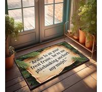 Outdoor Rug Doormat A Festive Quote Wrapped In Pine Branches Doormat Welcome Mat Indoor Non Slip Fall Rug(40X60CM)