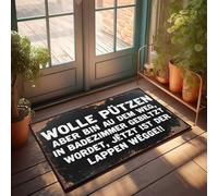 Outdoor Rug Doormat Clean Woolen Clothes, But I'M Out Of The Way Now! Doormat Welcome Mat Indoor Non Slip Fall Rug(50X80CM)
