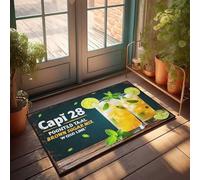Outdoor Rug Doormat Cool Down With Capi 28: A Refreshing Brown Sugar Lime Cooler Mix Doormat Welcome Mat Indoor Non Slip Fall Rug(65X90CM)
