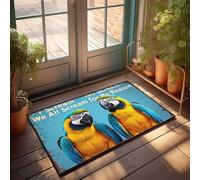 Outdoor Rug Doormat Parrot Power: The Art Of Screaming For No Reason Doormat Welcome Mat Indoor Non Slip Fall Rug(50X80CM)