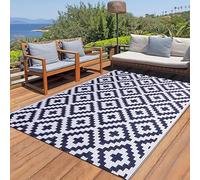 Outdoor Rug for Patios Waterproof, Garden Mat, Non-slip Plastic Woven Carpet, Non-fading Area Rugs for RV, Patio, Beach, Deck, Camping