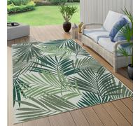 Outdoor Rug Garden Kitchen Rug Floral and Geometric Pattern