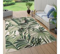 Outdoor Rug Garden Kitchen Rug Floral and Geometric Pattern