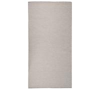 Outdoor Rug Taupe 100x200 cm 100% PP Flatweave Weather Resistant Mat UV-proof XL
