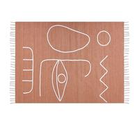 Beliani Outdoor Rug Yavu Light Red 140 X 200 Cm