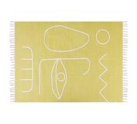 Beliani Outdoor Rug Yavu Yellow 140 X 200 Cm