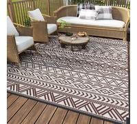 Outdoor Rugs for Patios Waterproof, Foldable Garden Rug for Patio, Balcony, Camping, Picnic, Backyard, Rv, Beach, Deck, Porch Mat Easy To Clean (Marrone 60 x 90 cm)