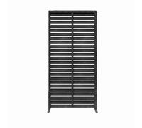 Outdoor s, Wood Freestanding Decoative Garden Fence, Expanding Yard Garden Edging Picket Panels for Balcony Patio (Color : Black, Size : 60x150cm)