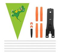 Outdoor Safety Flag - Bike Signal Pole, Reflective Banner Rod | Telescopic Mounting Flag Kit, Bright Warning Staff with Clip for Youth Riding Trailers Cycling Path and Street Visibility
