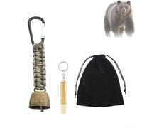 Outdoor Safety Kit with Bear Notification Bell, Whistle and Rope Keychain for Hiking, Camping, and Wilderness Adventures to Enhance Wildlife Awareness and Personal Safety