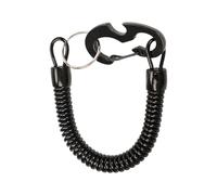 Outdoor Safety Lanyard - Stretchable Strap for Active Gear | Tpu Rope with Metal Ring and Aluminum Carabiner, Anti-Loss Keychain Clip for Backpack, Belt, Kayak, Fishing, Work Travel, (24cm/9.45in)