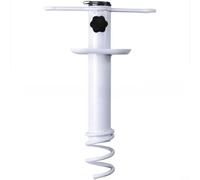Outdoor Sand Anchor For Beach Umbrellas With 3 Spiral Screws, Compatible With Standard 1 26 Inch Poles, Sturdy Iron Construction For Wind Resistant Stability