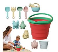 Outdoor Sand Play Set - Creative Beach Digging Toys for Kids’ Exploration. Includes a Foldable Fruit Bucket with Tools, Molds. Educational Travel Toy for the Beach,12piece Collection.